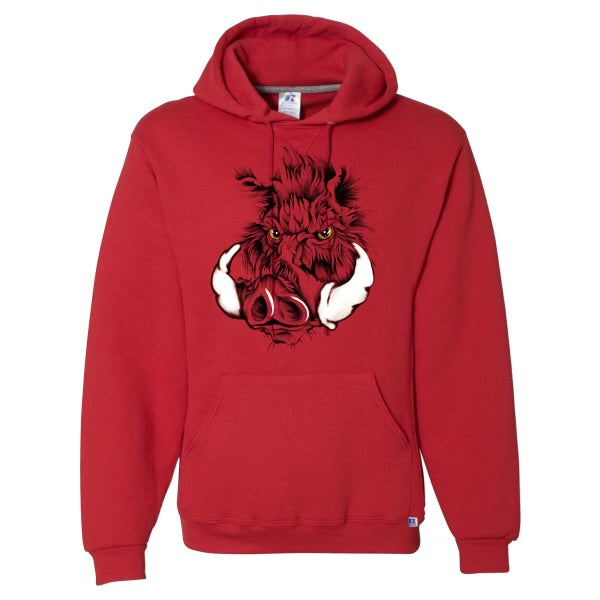 Red Boar Long Sleeve Hoodie