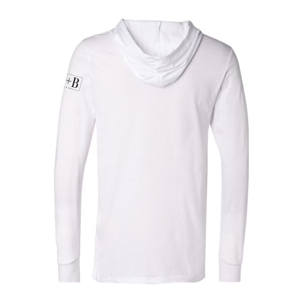 White Boar Long Sleeve Hooded T-Shirt